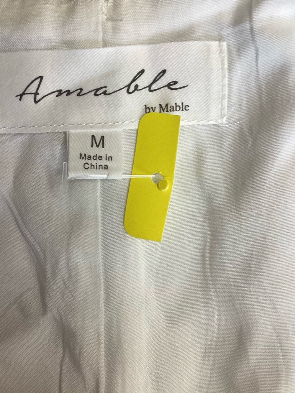NWOT Amable by Mable White High-Waist Embroidered Floral Scallop-Hem Shorts M - Picture 11 of 12